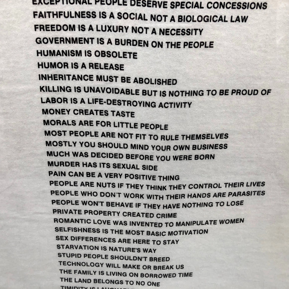 VTG Jenny Holzer Truisms T-Shirt Contemporary Art Size Large Framed in 1989 - Picture 3 of 16